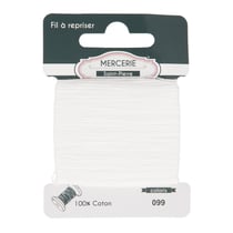 Fil à repriser coton 60 mètres blanc
