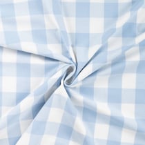 Tissu Flanelle de Coton Chemise à carreaux Bleu ciel - Au mètre