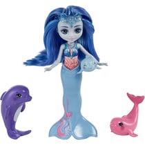 Enchantimals royale ocean poupee dorinda dolphin + dauphin happy tipper splasher - famille de dorinda dauphin - mattel - hcf72