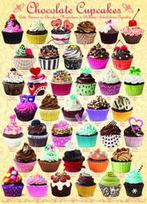 Puzzle 1000 pièces - Cupcakes au chocolat - Eurographics