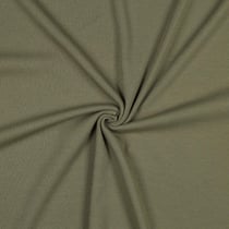 Tissu Jersey Coton côtelé uni Vert kaki