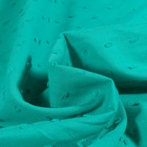 Tissu Plumetis Coton uni Emeraude