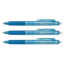 Lot de 3 Stylos Roller Rétractables Frixion Ball Clicker Pointe Fine Turquoise