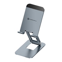 Forcell Support Bureau pour Smartphone / Tablette Pliable Ultra Compact en Aluminium Gris