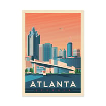Affiche 30x40 cm - Atlanta - Olahoop Travel Posters