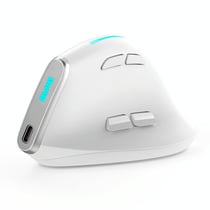 Souris Ergonomique Sans Fil 9 Boutons Avec Prise Verticale Et Lumières RGB Blanc YONIS