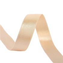 Bobine 25m ruban satin double face Beige fabriqué en France