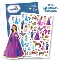 Gommettes - Princesses - Princes - Fées - 128 pièces