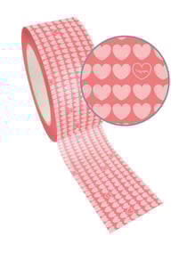 Ruban adhésif large Queen Tape 4,8 cm Coeur Rose