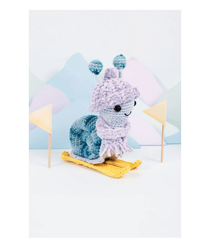 Kit Crochet Escargot Skieur – DMC : kit complet et ludique pour réaliser un amigurumi hivernal plein de charme Bleu