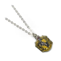 Harry Potter - Pendentif et collier plaqués argent Hufflepuff