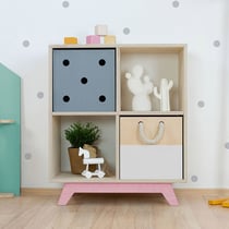 Meuble de rangement NABOSKY rose 2x2