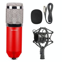 Microphone De Studio Pro Avec Accessoires Pour Enregistrement Et Diffusion Rouge YONIS