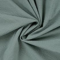Tissu Seersucker Coton uni Vert kaki