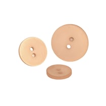 Lot de 3 boutons 2 trous satiné beige pierre
