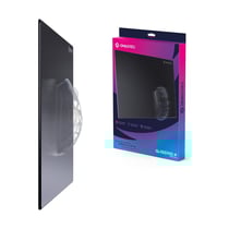 Tapis de souris gaming verre trempé 35x25 cm Oniverse - Surface Ultra Lisse - Obsidian