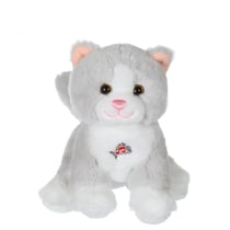 Peluche - Dogz & kats sonores 18 cm - chat gris