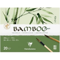 Bloc - Aquarelle - 24x32cm - 20 feuilles - Clairefontaine - Bamboo