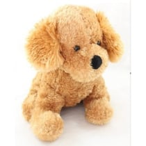 Peluche chien brun assis 22 cm