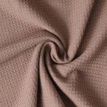 Tissu Nid d'abeille envers éponge uni Bambelux Marron