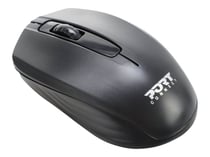 PORT Connect Souris sans fil 2.4 GHz USB-A & USB-C ambidextre optique 1000 DPI noire