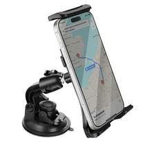 Avizar Support Voiture Ventouse pour Tablette et Smartphone 7" à 10" Tête Rotative 360° Noir