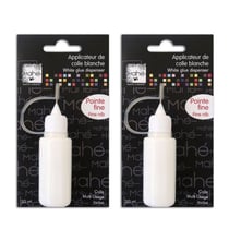 2 tubes de colle blanche pointe fine - 20 ml