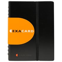 Porte cartes de visite à pochettes détachables Exacard 120 cartes Exactive® - 20x14,5cm - Noir - x 5 - Exacompta