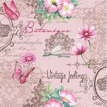 4 serviettes en papier découpage collage 33 cm AMBIANCE VINTAGE