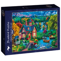 Puzzle 1000 pièces - Maison Colorée près du Lac - Bluebird Puzzle