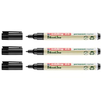 Marqueur permanent pointe ronde 1 mm - EDDING - EcoLine - Noir - Lot de 3