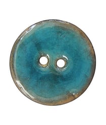 Carte de 2 boutons Coco laqué 23mm - Union Knopf Bleu Turquoise