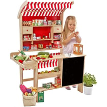 Stand de marché en bois avec accessoires - Tanner