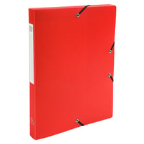 Boite de Classement Exabox Dos 25mm polypropylène 7/10e OPAK - A4 - Rouge - x 8 - Exacompta