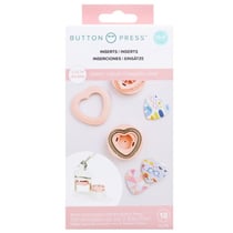 Stop Adaptateur badge coeur large 58 mm button press - We R