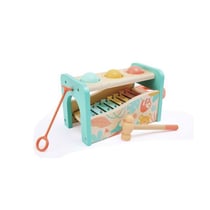 Banc a marteler en bois - Jungle - HAPE - E8577 - Bleu - Dès 18 mois