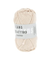 Fil à tricoter 100% coton QUATTRO - Lang Yarns 02 Ecru