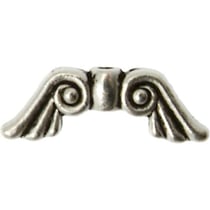 MégaCréa - Perle métal Aile d'ange 3mm Argenté (lot de 10)