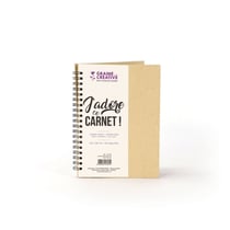 CARNET KRAFT SPIRALES PAPIER NOIR 130x180 MM