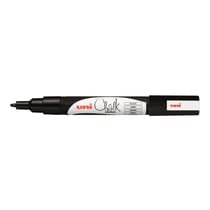 Lot de 12 marqueurs craie liquide - UNI-BALL - Pointe conique fine 0,9 - 1,3 mm - Noir