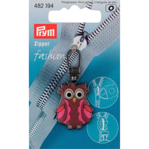 Fashion de fermeture éclair F. enfants chouette marron/rose
