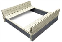 Bac à sable en bois avec bancs - Exit