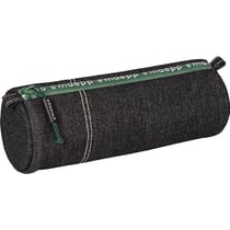 Grande trousse scolaire - Ronde - Noir - Imitation jeans - 22 x 8 cm - Brunnen