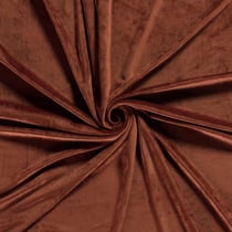 Tissu Velours d'ameublement extensible Alcéa uni Brique