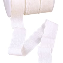 Bobine 25m élastique lingerie facon dentelle blanc 25mm