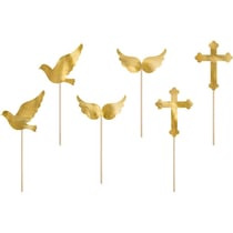 6 Pics Cupcakes Toppers - Première Communion