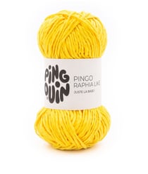 Découvrez le Fil Pingo Raphia Like de Pingouin : Un Must-Have pour Vos Projets de Décoration et d'Accessoires Soleil Jaune