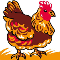 LUC - Kit canevas Soudan Mère poule 25x25 cm