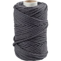 Cordon pour macramé, L : 55 M, d 4 mm, gris, 330 gr/ 1 rouleau