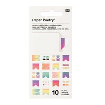 10 feuilles d'autocollants registre pastel
